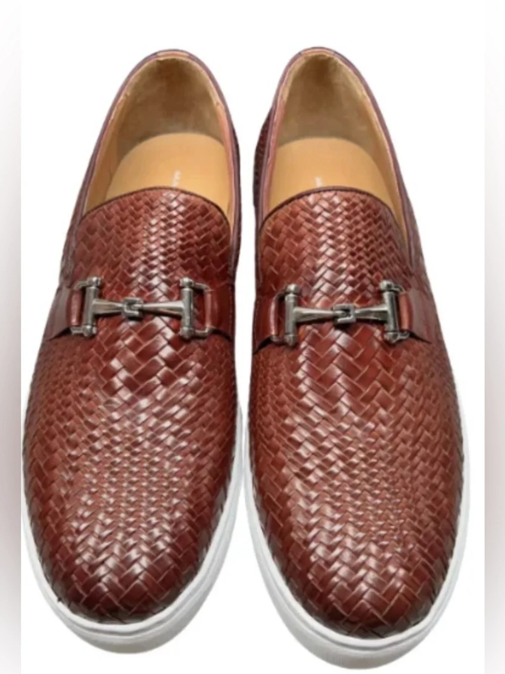 Marc Nolan Men's Boardwalk Bit Brown Woven Loafers / Sneakers Size 13
